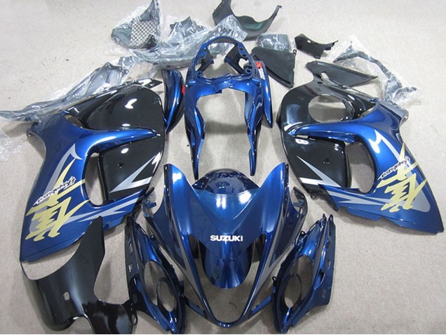 2008-2020 Suzuki GSXR 1300 Hayabusa Motorcycle Fairings - Blue White Gold Decal Canada for Sale