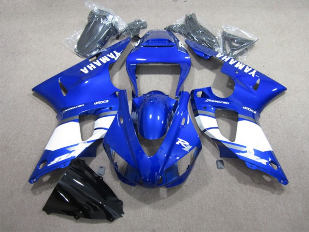 1998-1999 Yamaha YZF R1 Motorcycle Fairings - Blue White with Decal Canada for Sale