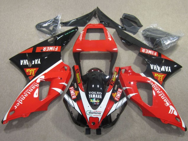 1998-1999 Yamaha YZF R1 Motorcycle Fairings - Red White Black Santander Canada for Sale