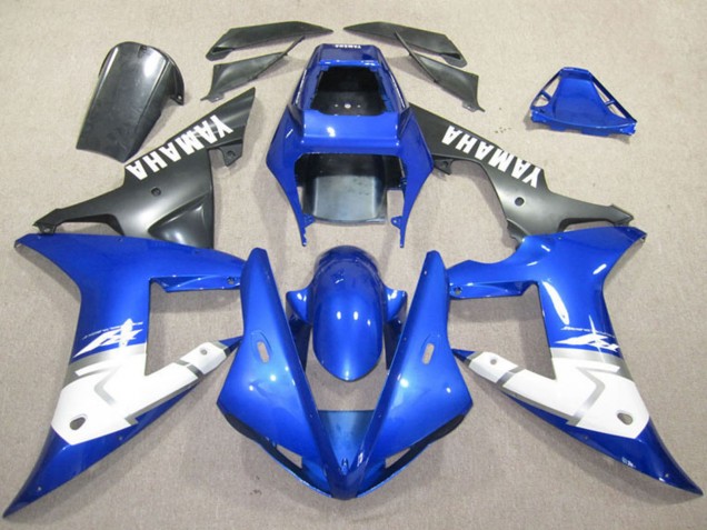 2002-2003 Yamaha YZF R1 Motorcycle Fairings - Blue White Matte Black Canada for Sale