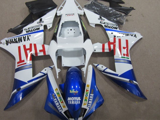 2002-2003 Yamaha YZF R1 Motorcycle Fairing - White Blue Red Motul Fiat Canada for Sale