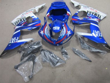 2002-2003 Yamaha YZF R1 Motorcycle Fairings - White Blue Red Motul Fiat Canada for Sale