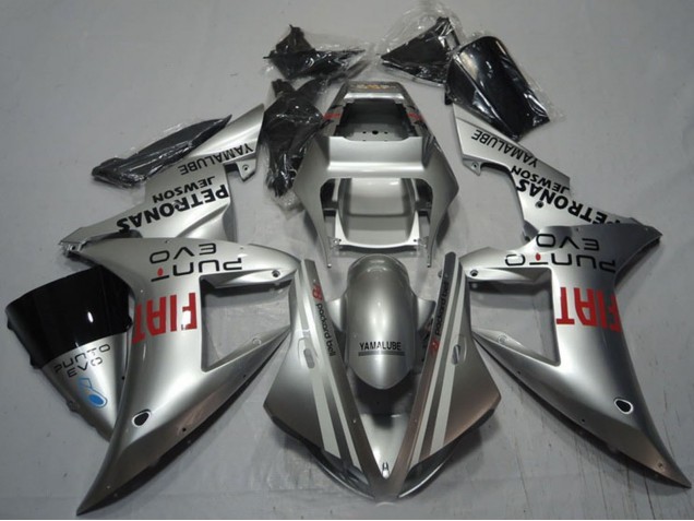 2002-2003 Yamaha YZF R1 Motorcycle Fairings - Silver Red Fiat Canada for Sale