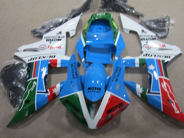 2002-2003 Yamaha YZF R1 Motorcycle Fairings - White Blue Green Red Black Motul Canada for Sale