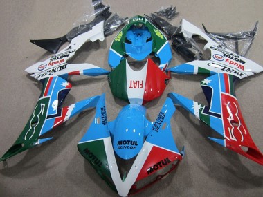 2004-2006 Yamaha YZF R1 Motorcycle Fairings - White Blue Red Green White Fiat Motul Canada for Sale