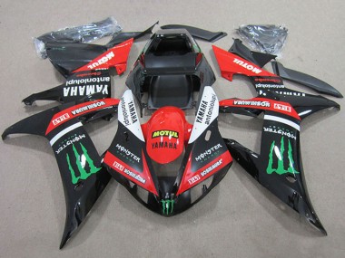 2004-2006 Yamaha YZF R1 Motorcycle Fairings - Red White Glossy Black Green Motul Monster Canada for Sale