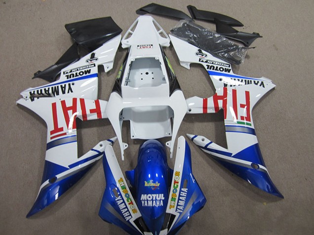 2004-2006 Yamaha YZF R1 Motorcycle Fairings - White Blue Red Fiat Motul Canada for Sale