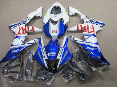 2004-2006 Yamaha YZF R1 Motorcycle Fairings - White Blue Motul Fiat Canada for Sale