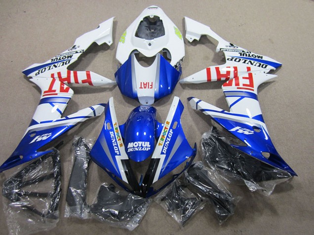 2004-2006 Yamaha YZF R1 Motorcycle Fairings - White Blue Motul Fiat Canada for Sale