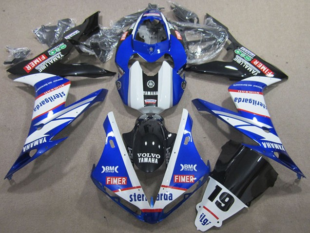 2004-2006 Yamaha YZF R1 Motorcycle Fairings - White Blue Black Red Volvo Sterilgarda 19 Canada for Sale