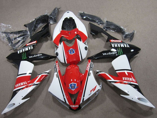 2004-2006 Yamaha YZF R1 Motorcycle Fairings - White Red Black Green Motul Monster Canada for Sale