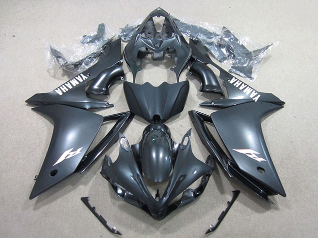 2007-2008 Yamaha YZF R1 Motorcycle Fairings - Matte Black White Decal Canada for Sale