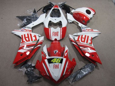 2007-2008 Yamaha YZF R1 Motorcycle Fairings - White Red Fiat 46 Canada for Sale