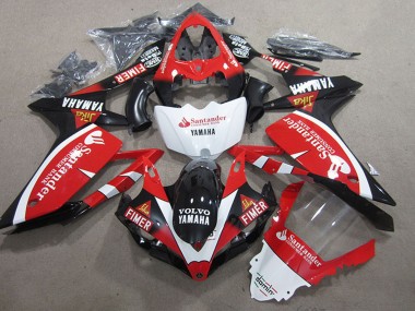 2007-2008 Yamaha YZF R1 Motorcycle Fairings - Red White Black Volvo Santander Fimer Canada for Sale