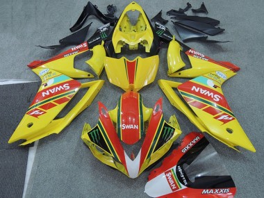 2007-2008 Yamaha YZF R1 Motorcycle Fairings - Yellow Red Black White Swan Canada for Sale