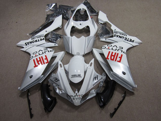 2009-2011 Yamaha YZF R1 Motorcycle Fairings - White Silver Red Fiat Canada for Sale