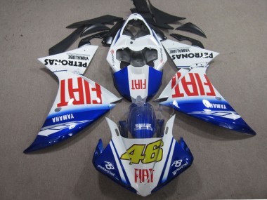 2009-2011 Yamaha YZF R1 Motorcycle Fairings - White Blue Red Fiat 46 Canada for Sale