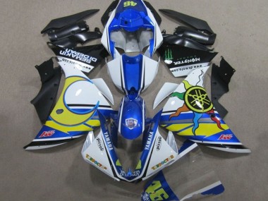 2009-2011 Yamaha YZF R1 Motorcycle Fairings - White Blue Yellow Green Monster Semakin Didepan Canada for Sale