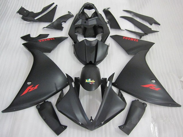 2009-2011 Yamaha YZF R1 Motorcycle Fairings - Matte Black Red Decal Canada for Sale
