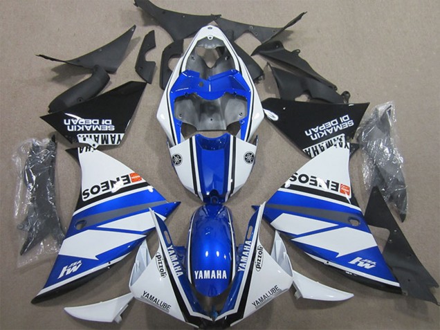 2009-2011 Yamaha YZF R1 Motorcycle Fairings - White Blue Black ENEOS Yamalube M1 Semakin Didepan Canada for Sale