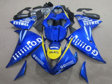 2009-2011 Yamaha YZF R1 Motorcycle Fairings - Blue Yellow White Go Canada for Sale