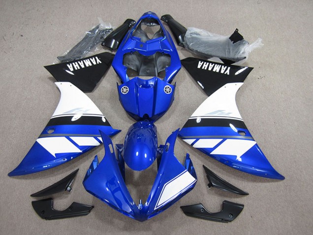 2012-2014 Yamaha YZF R1 Motorcycle Fairing - Blue White Glossy Black Canada for Sale