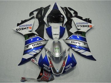 2012-2014 Yamaha YZF R1 Motorcycle Fairings - Blue Silver White Black Green Monster IVECO Yamalube ENEOS Semakin Didepan Canada for Sale
