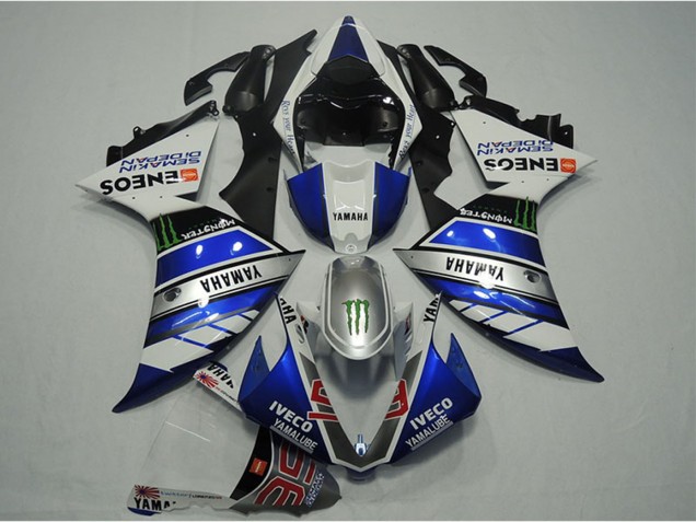 2012-2014 Yamaha YZF R1 Motorcycle Fairings - Blue Silver White Black Green Monster IVECO Yamalube ENEOS Semakin Didepan Canada for Sale