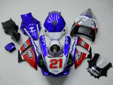 2015-2019 Yamaha YZF R1 Motorcycle Fairings - White Blue Red Black Green Monster 21 Canada for Sale