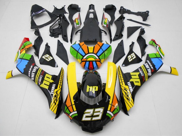 2015-2019 Yamaha YZF R1 Motorcycle Fairings - Yellow Red Blue Green HP Color Wheel 23 Canada for Sale