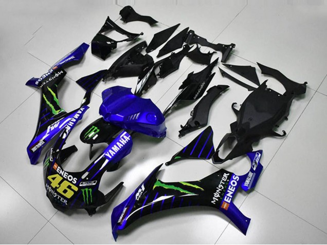 2015-2019 Yamaha YZF R1 Motorcycle Fairings - Blue White Black Green ENEOS Monster M1 46 Canada for Sale