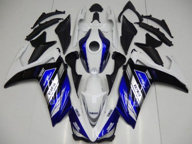 2015-2018 Yamaha YZF R3 Motorcycle Fairings - White Blue Black Yamalube Canada for Sale