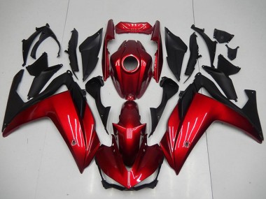 2015-2018 Yamaha YZF R3 Motorcycle Fairings - Red Matte Black Canada for Sale