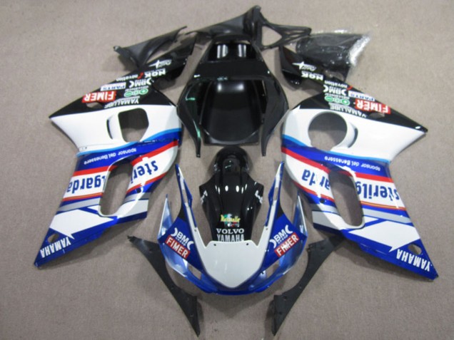 1998-2002 Yamaha YZF R6 Motorcycle Fairings - White Blue Red Black Vilvo Fimer Sterilgarda Canada for Sale