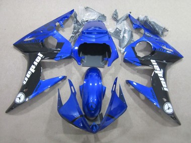 2003-2004 Yamaha YZF R6 Motorcycle Fairings - Blue Glossy Black Jordan Canada for Sale