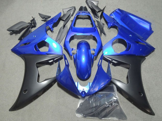 2003-2004 Yamaha YZF R6 Motorcycle Fairing - Blue Matte Black Canada for Sale