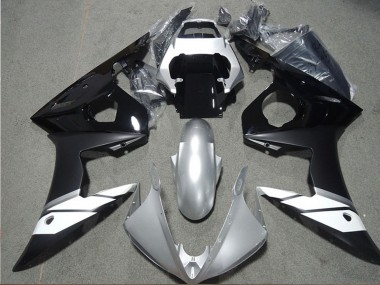 2003-2004 Yamaha YZF R6 Motorcycle Fairings - White Silver Glossy Black Matte Black Canada for Sale
