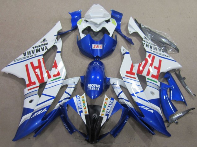 2008-2016 Yamaha YZF R6 Motorcycle Fairings - White Blue Red Motul Fiat Canada for Sale