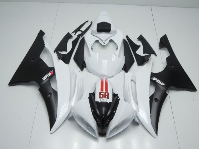 58 Sic White and Black 2008-2016 R6 Fairings