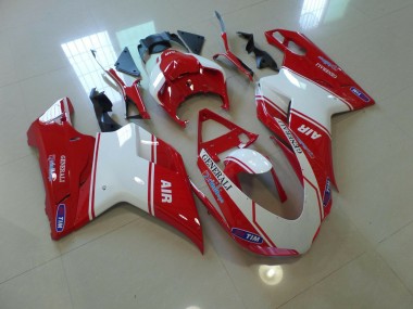 Air Red and White 2007-2014 Ducati 848 1098 1198 Fairings