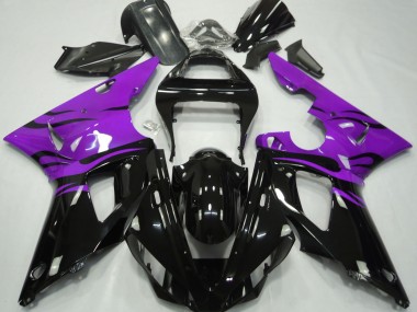 Black Flame & Purple 2000-2001 R1 Fairings