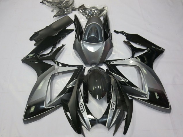 Black Grey Special 2006-2007 GSXR 600-750 Fairings