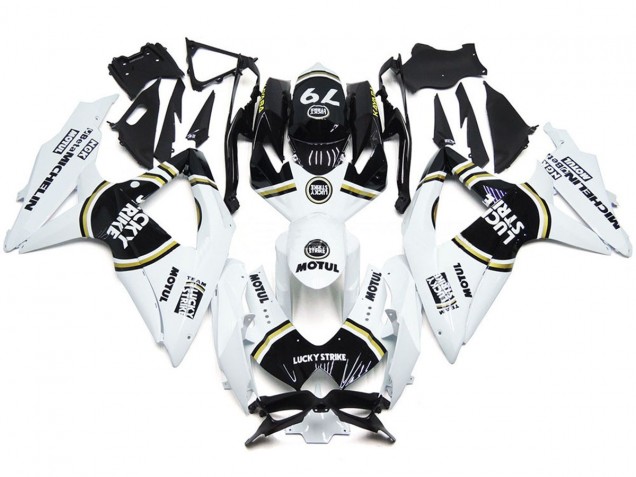 Black Lucky Strike 79 2008-2010 GSXR 600-750 Fairings