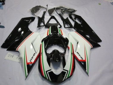 Black Tri Color 2007-2014 Ducati 848 1098 1198 Fairings