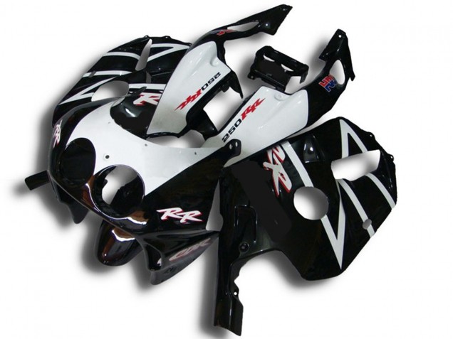 Black White RR 1990-1998 CBR250RR Fairings