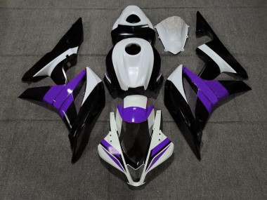 Black White and Purple 2007-2008 CBR600RR Fairings