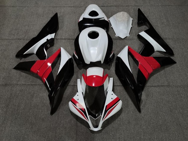 Black White and Red 2007-2008 CBR600RR Fairings