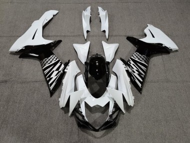 Black White and Silver 2011-2024 GSXR 600-750 Fairings