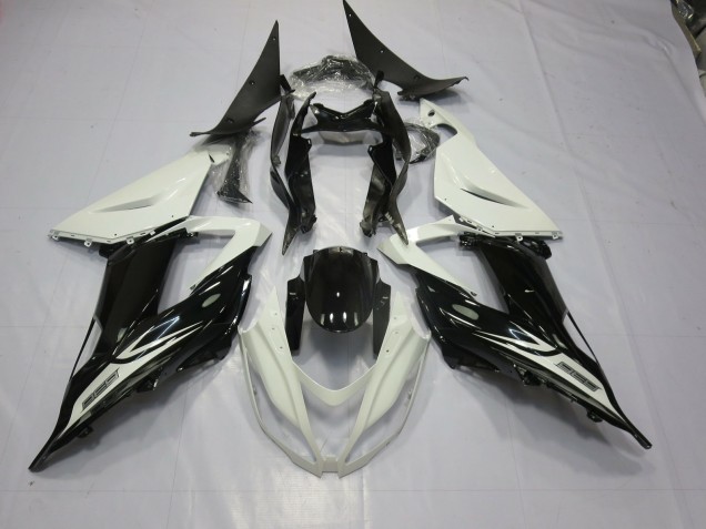 Black and White 2013-2018 ZX6R Fairings