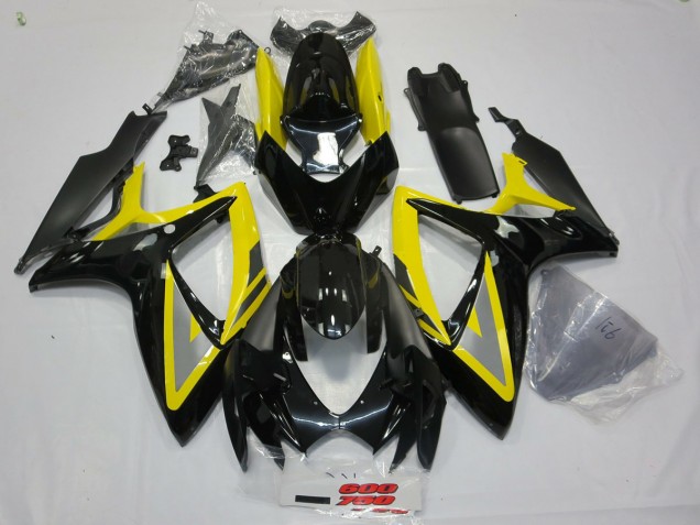Black and Yellow Oh Ah 2006-2007 GSXR 600-750 Fairings